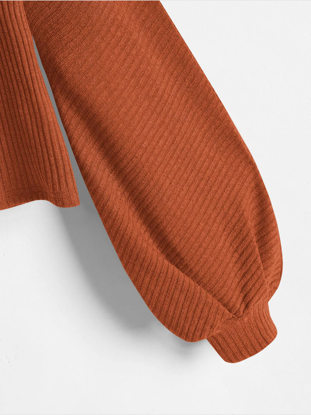 2026 Ribbed knit crew neck sweater