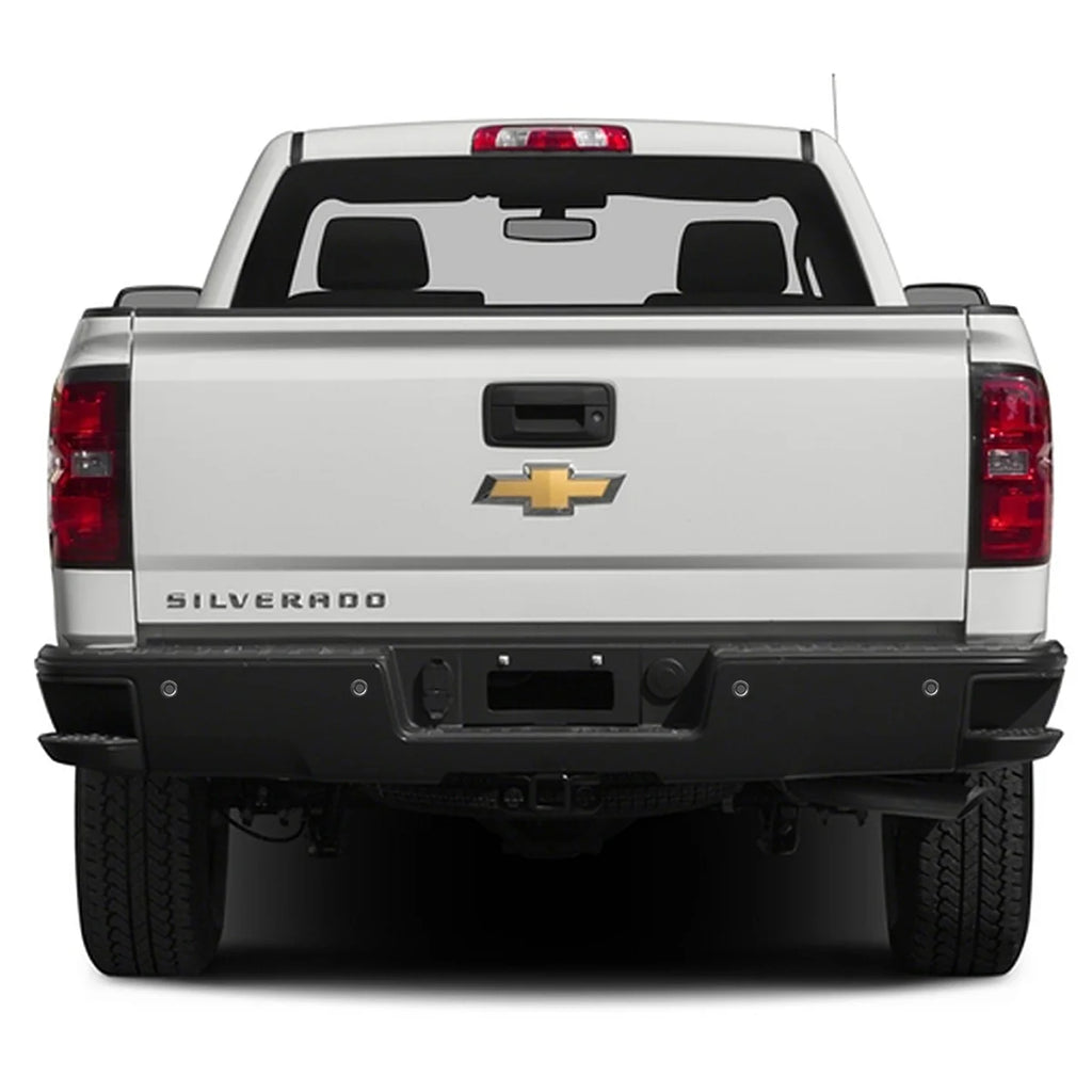 Rear Step Bumper w/Parking Sensor Holes  14-18 Chevy Silverado GMC Sierra