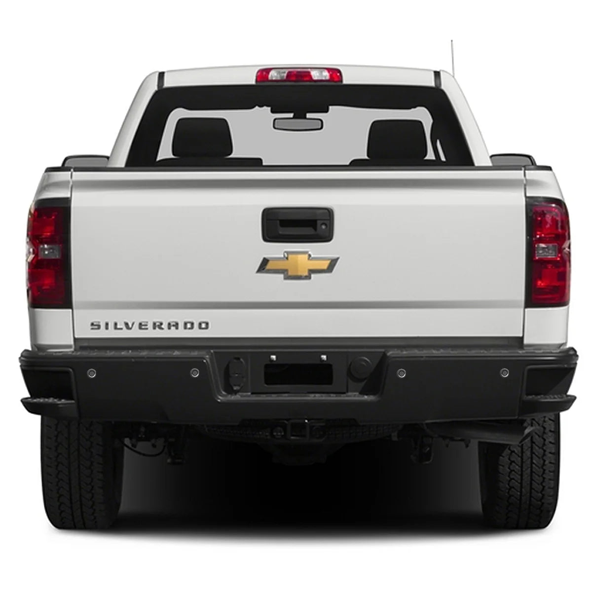 Rear Step Bumper w/Parking Sensor Holes  14-18 Chevy Silverado GMC Sierra