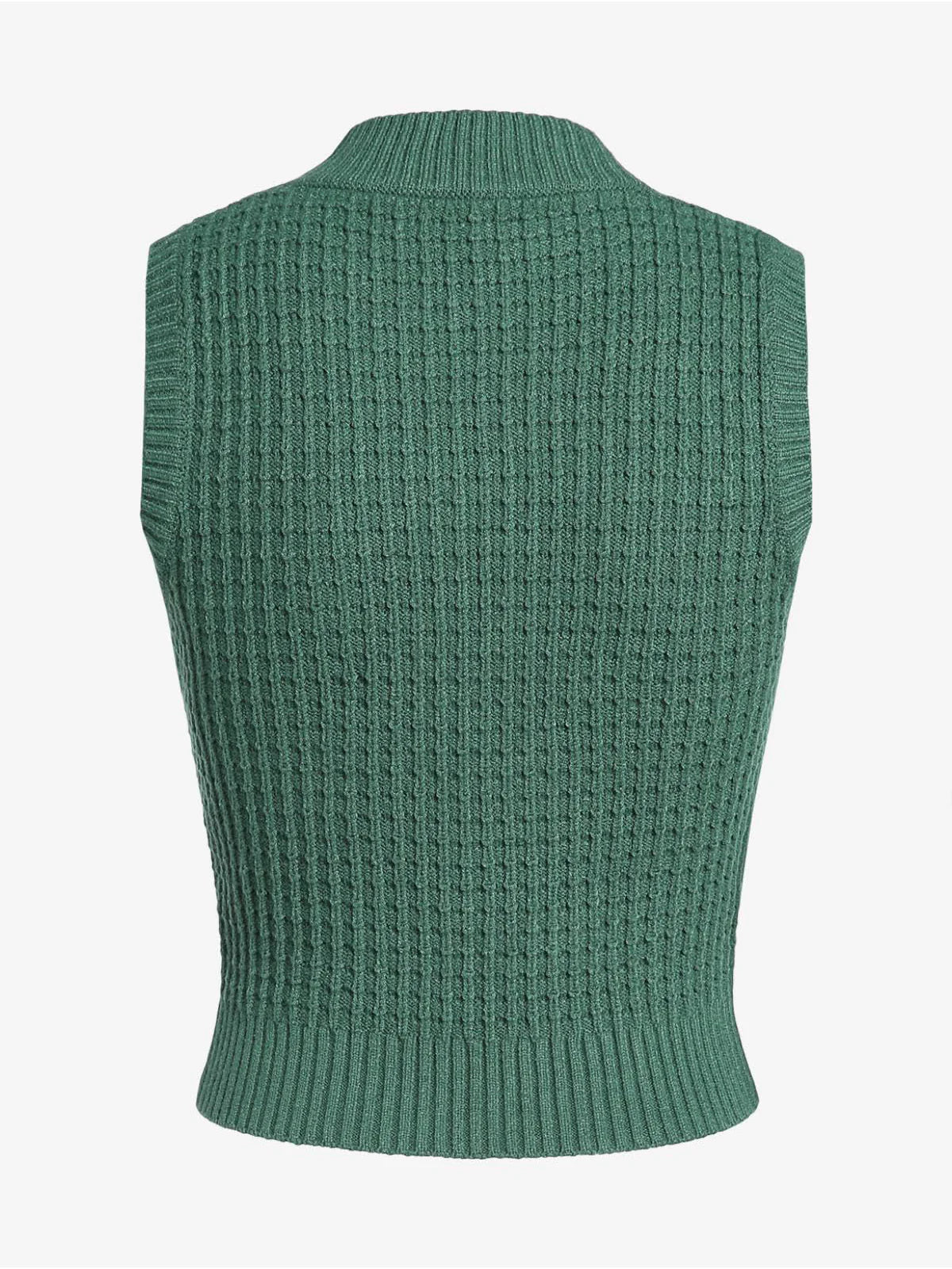 2026 Crew Neck Sleeveless Knit Sweater