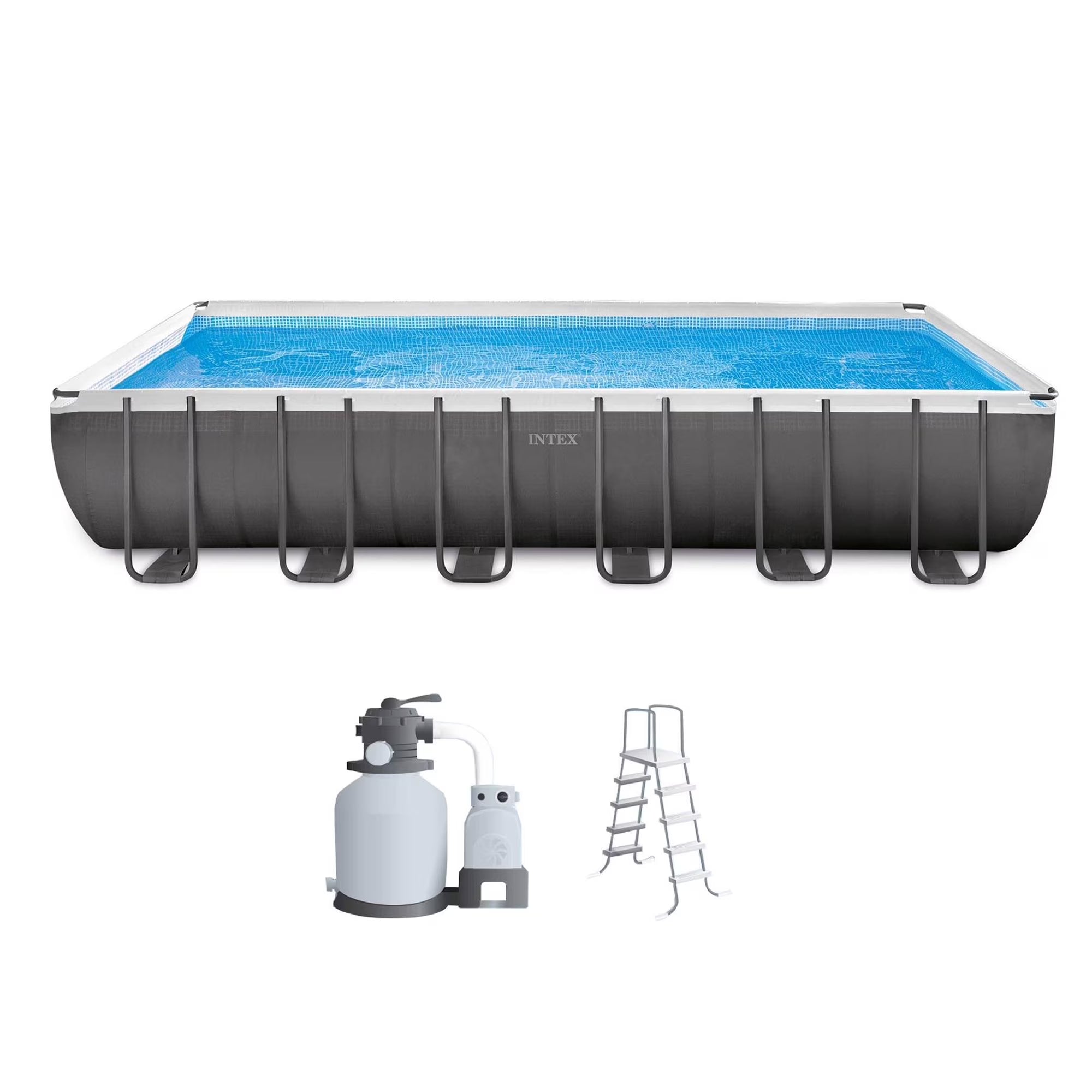 2026 INTEX 24ft x 12ft x 52in Ultra XTR Above Ground Pool, Floats (2 Pack), & Inflatable Cooler