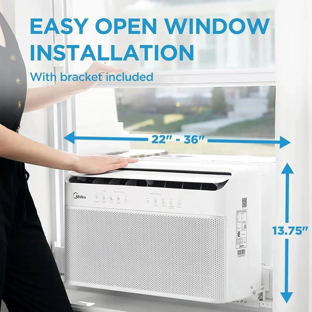 2026 Midea 12,000 BTU U-shaped smart inverter window air conditioner cools rooms up to 550 square feet