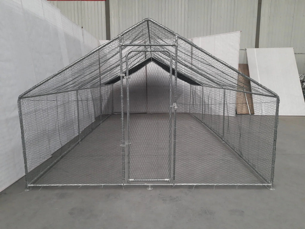 10x20 FT Dog Kennel & Chicken Run – Fenced Compound Cage with Durable Metal Frame 2010CG