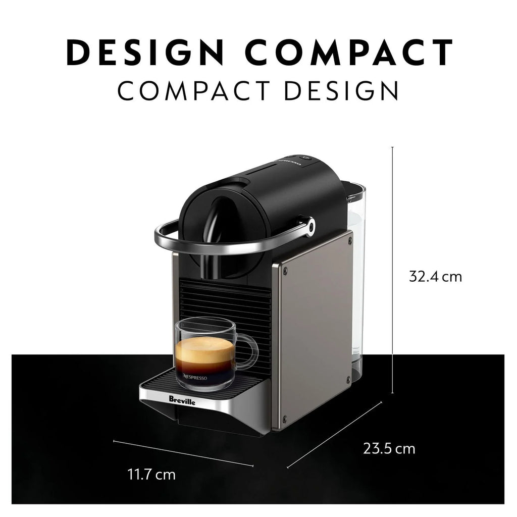 2026 Nespresso Pixie Espresso Machine by Breville, Titan - BEC440TTN