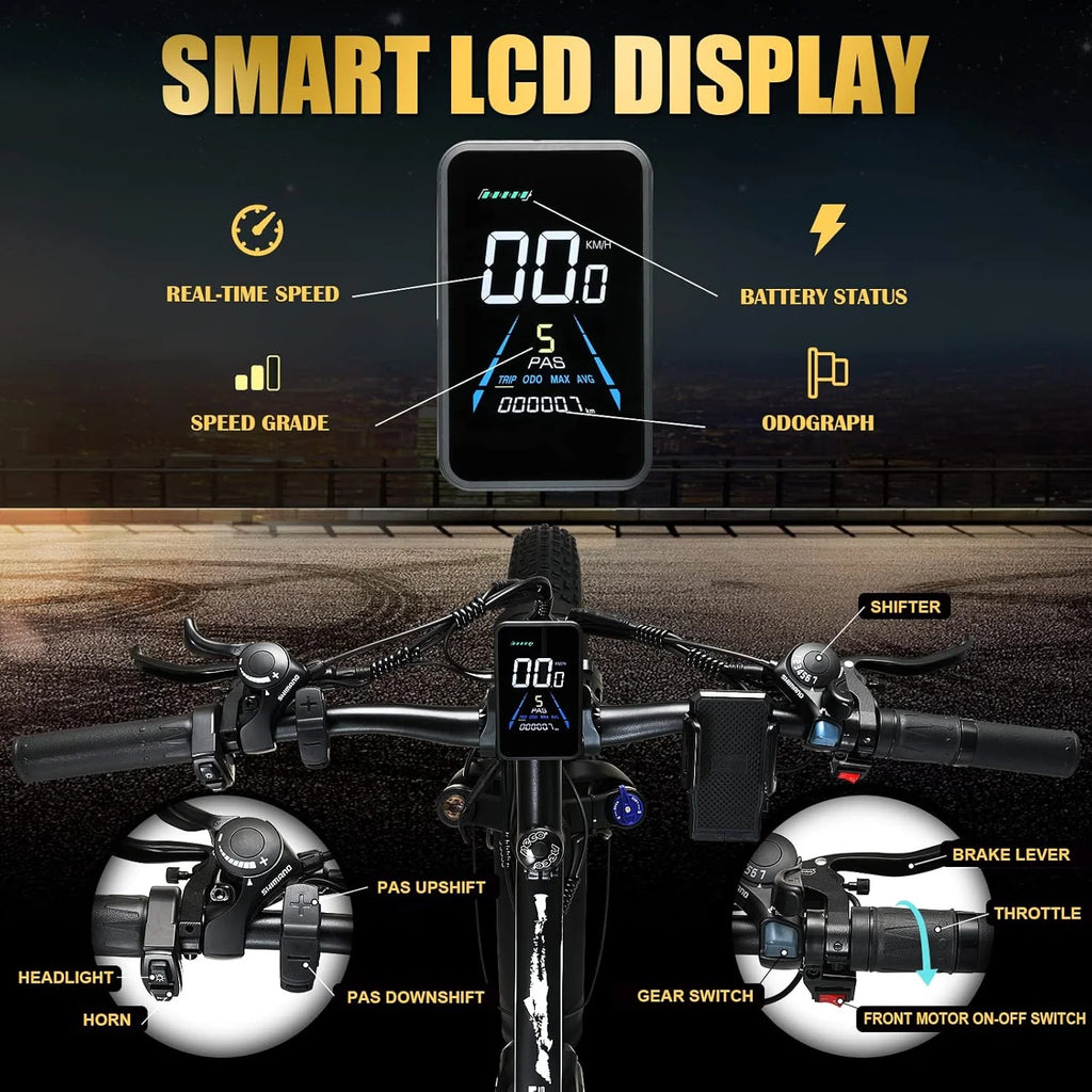 2026 KETELES Electric Bike for Adults, Peak 4000W Dual Motor Ebike��26" Fat Tire Electric Mountain bike,  48V 23AH Removable Battery UL 2849.