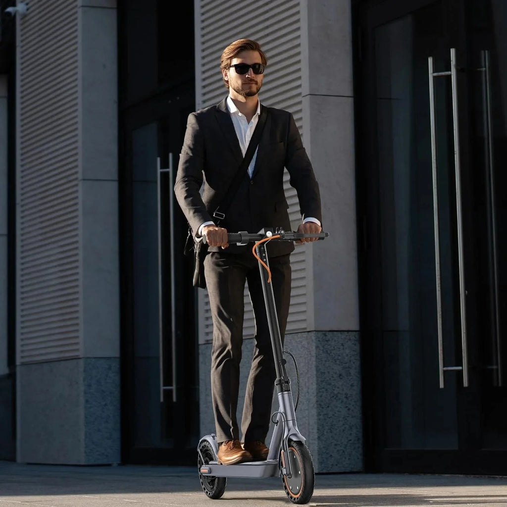 2026 Electric scooter, 350W/500W powerful motor, 8.5"/10" solid rubber tires, 19/22 mph, 28/21/12 mile range, dual brakes