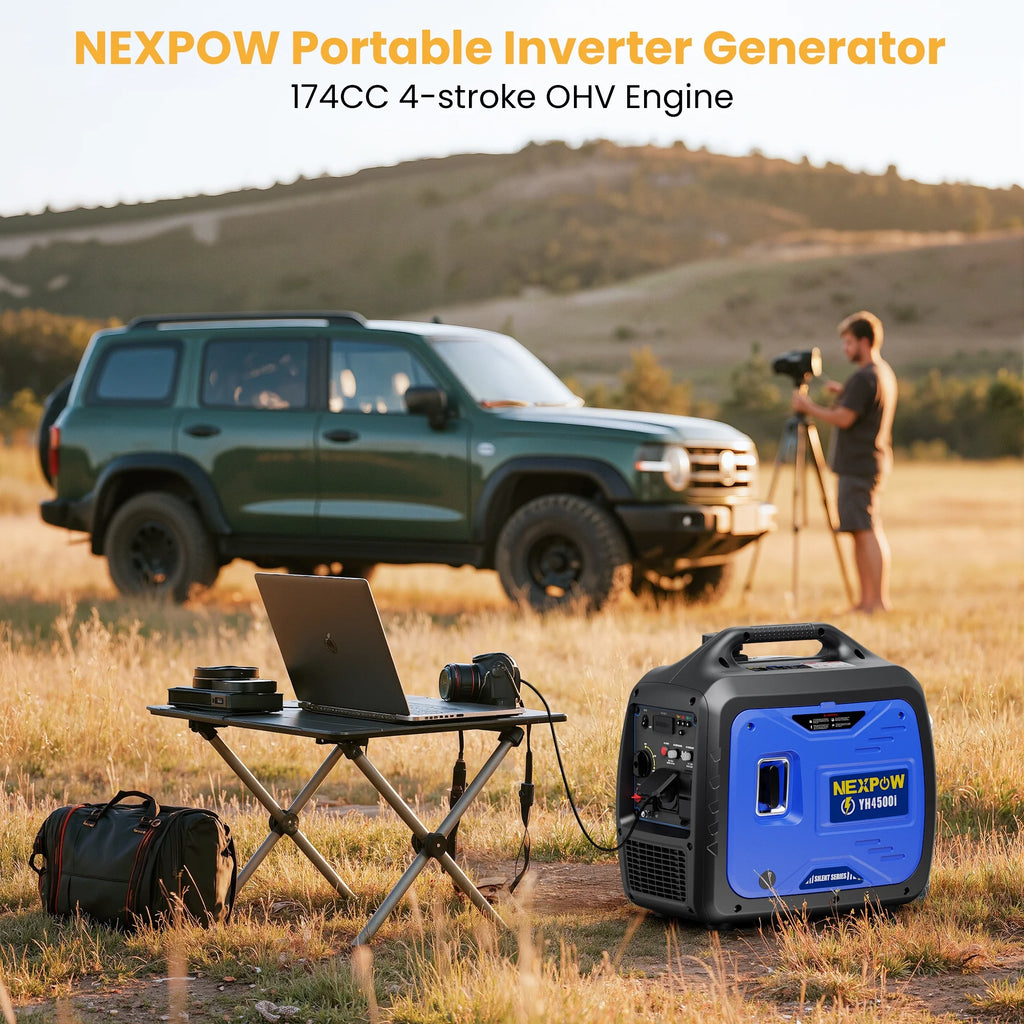 2026 NEXPOW 2250W Portable Inverter Generator, Gasoline Power Quiet Lightweight for Backup Home & Camping, Eco-Mode Feature, Parallel Capability, EPA Compliant