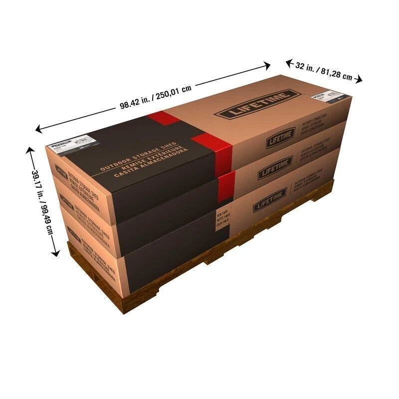 2026 2025 Side entrance, 4.57 m W x 2.44 m D, plastic tool shed