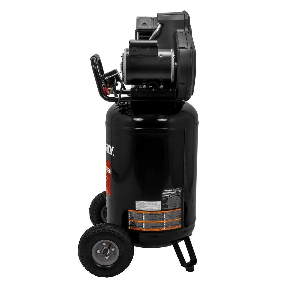 2026 Husky 30-gallon compressor, 175 PSI, oil-lubricated belt drive, portable vertical electric air compressor C304H