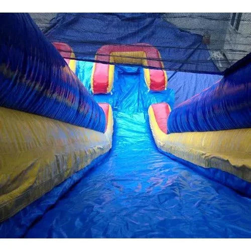 2026 20-foot high inflatable double slide with pool and drying area