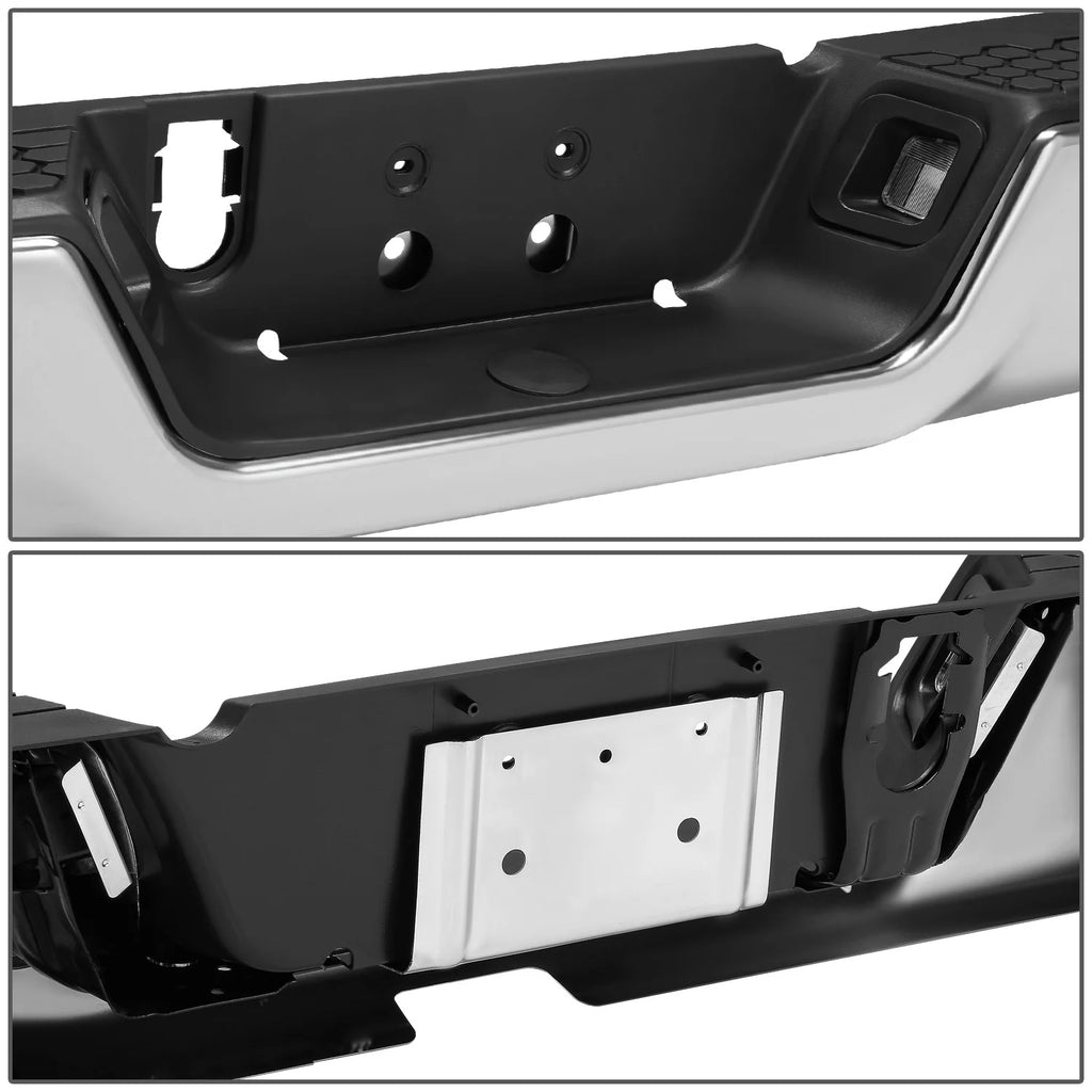 Modular Style Rear Step Bumper w/Dual Exhaust & License Plate Lights  09-19 Dodge Ram 1500 2500 3500
