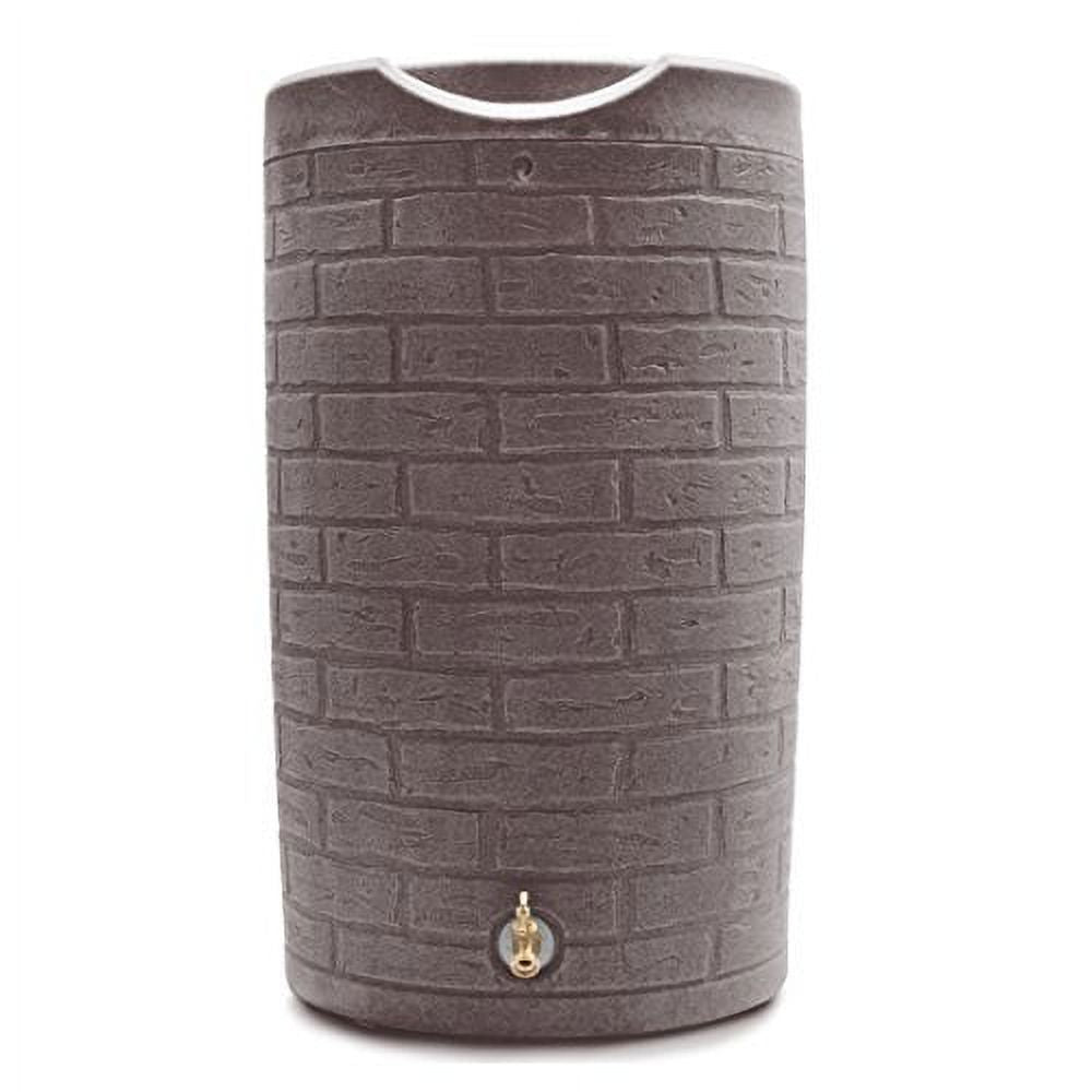 2026 Good Ideas IMP-D50-DAR Impressions Downton Rain Saver Rain Barrel, 50 Gallon, Dark Granite