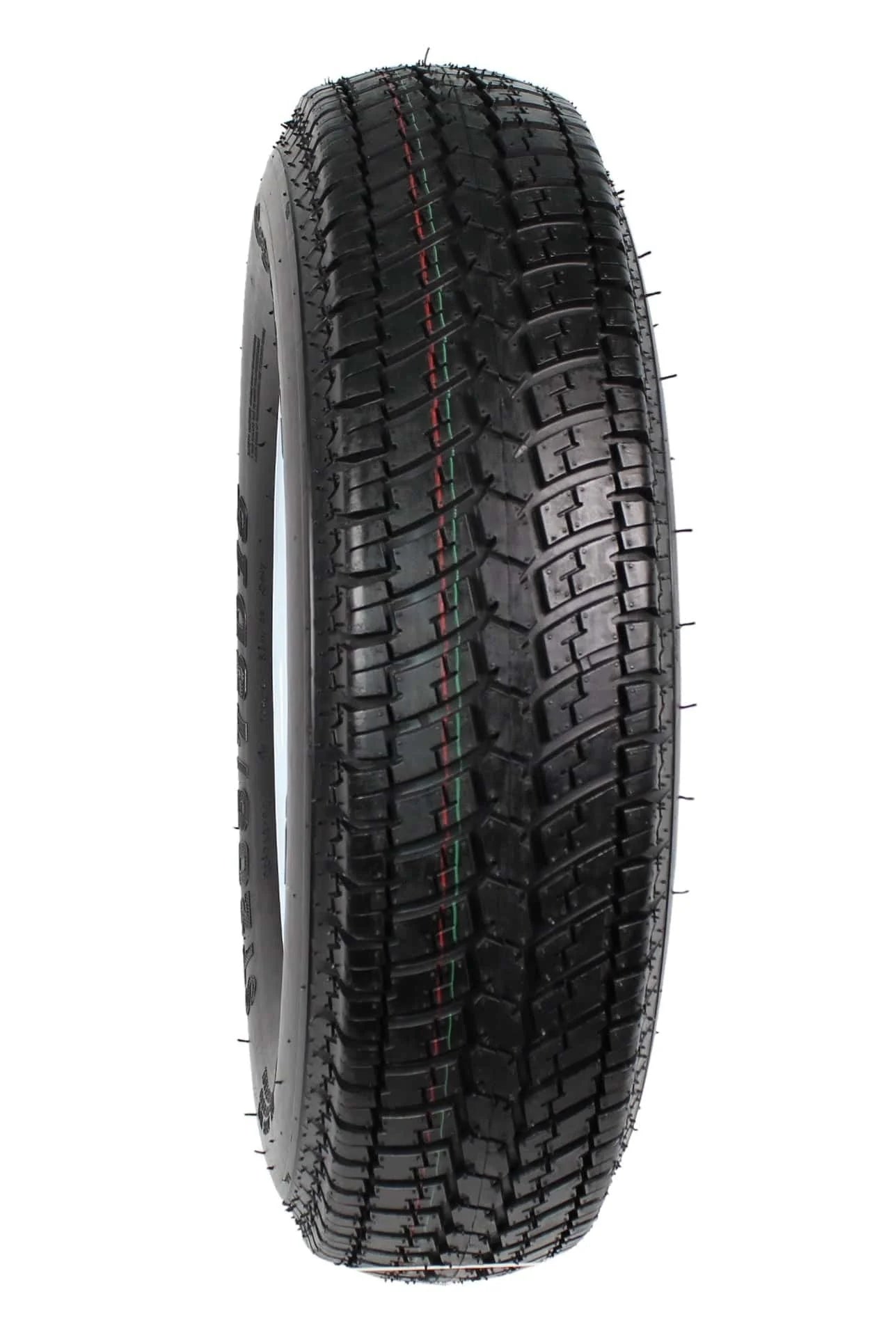 2026 2-pack trailer tires on rim ST205/75D15 205/75 D 15 inch LRC 5-hole white spokes  1