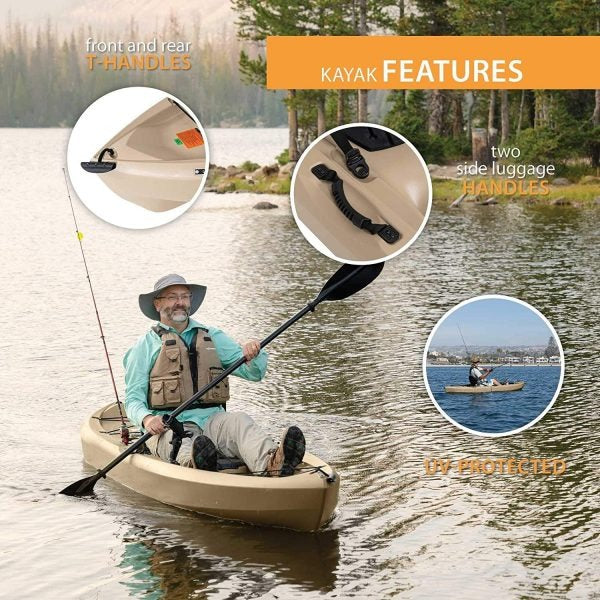 2026 Lifetime 90806 Tamarack Angler 100 Fishing Kayak C 2-Pack (Paddles included)