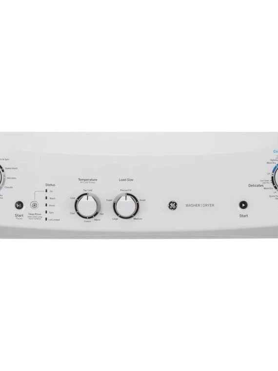2026 Laundry Center 2025 with 3.8 cubic foot (approx. 108 liters) top-loading washing machine and 5.9 cubic foot (approx. 167 liters) electric dryer – White