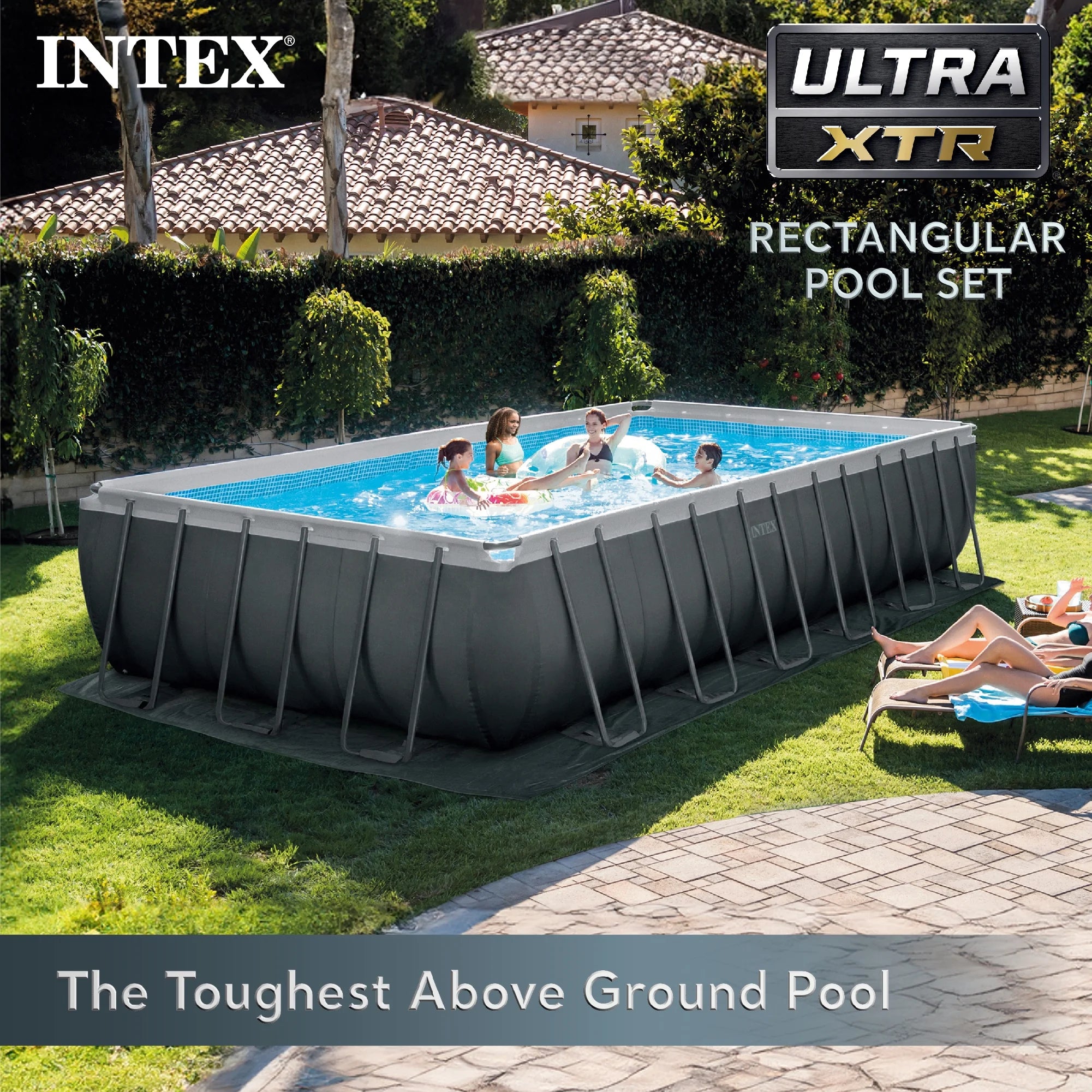 2026 INTEX 24ft x 12ft x 52in Ultra XTR Above Ground Pool, Floats (2 Pack), & Inflatable Cooler