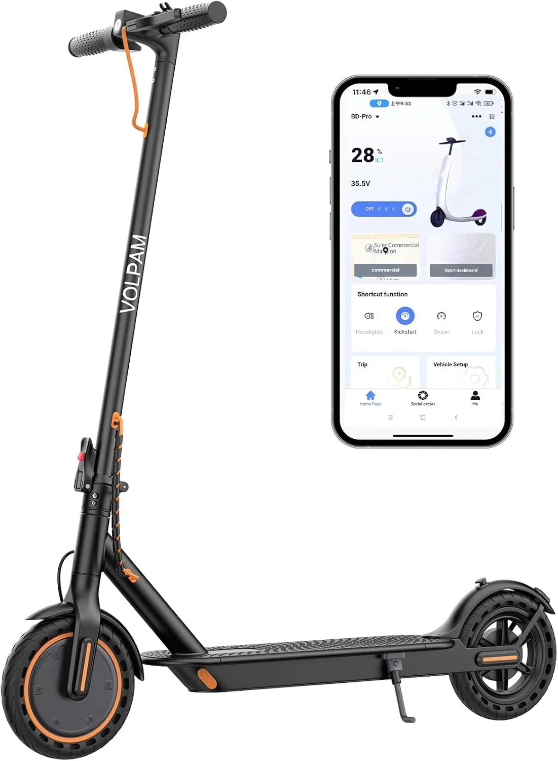 2026 Electric scooter, 350W/500W powerful motor, 8.5"/10" solid rubber tires, 19/22 mph, 28/21/12 mile range, dual brakes