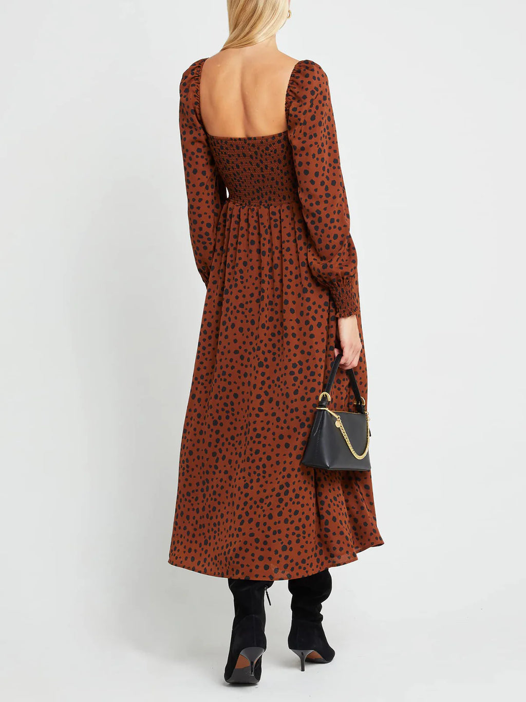 2026 Puffy High-Waisted Floral Dress