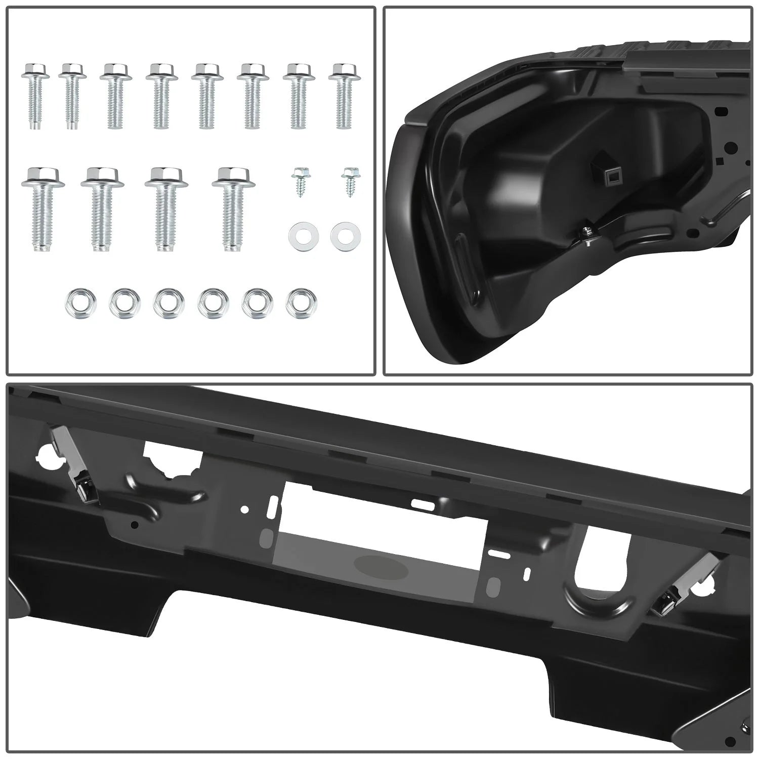 Rear Bumper w/ Exhaust Cutouts & Parking Sensor Holes  19-23 Chevy/GMC Silverado Sierra 1500