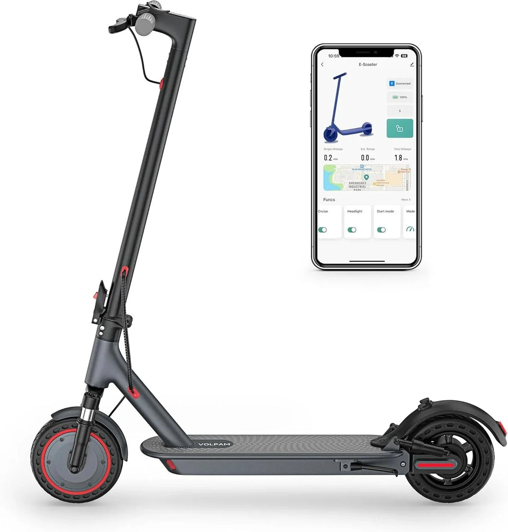 2026 Electric scooter, 350W/500W powerful motor, 8.5"/10" solid rubber tires, 19/22 mph, 28/21/12 mile range, dual brakes