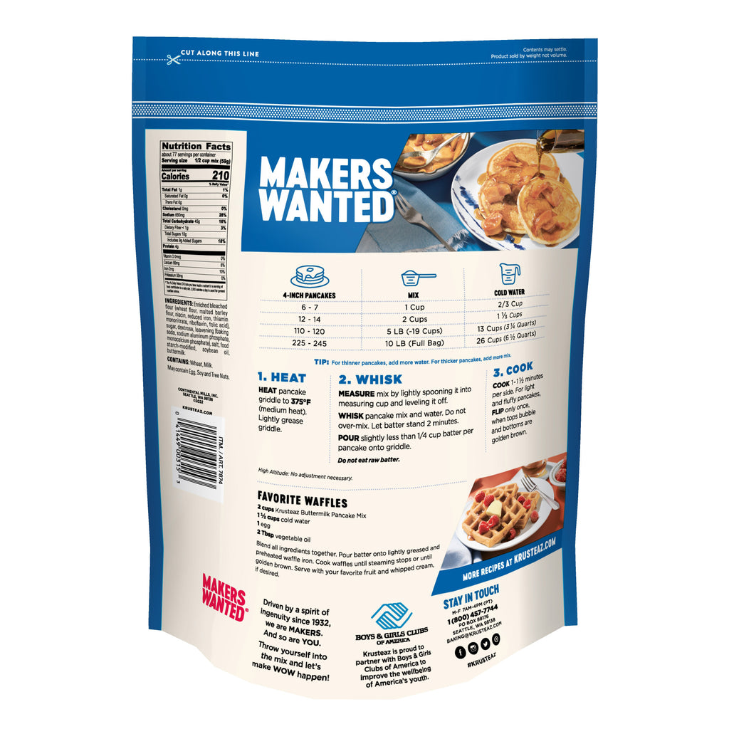 2026 Krusteaz, Complete Buttermilk Pancake Mix, 10 lbs
