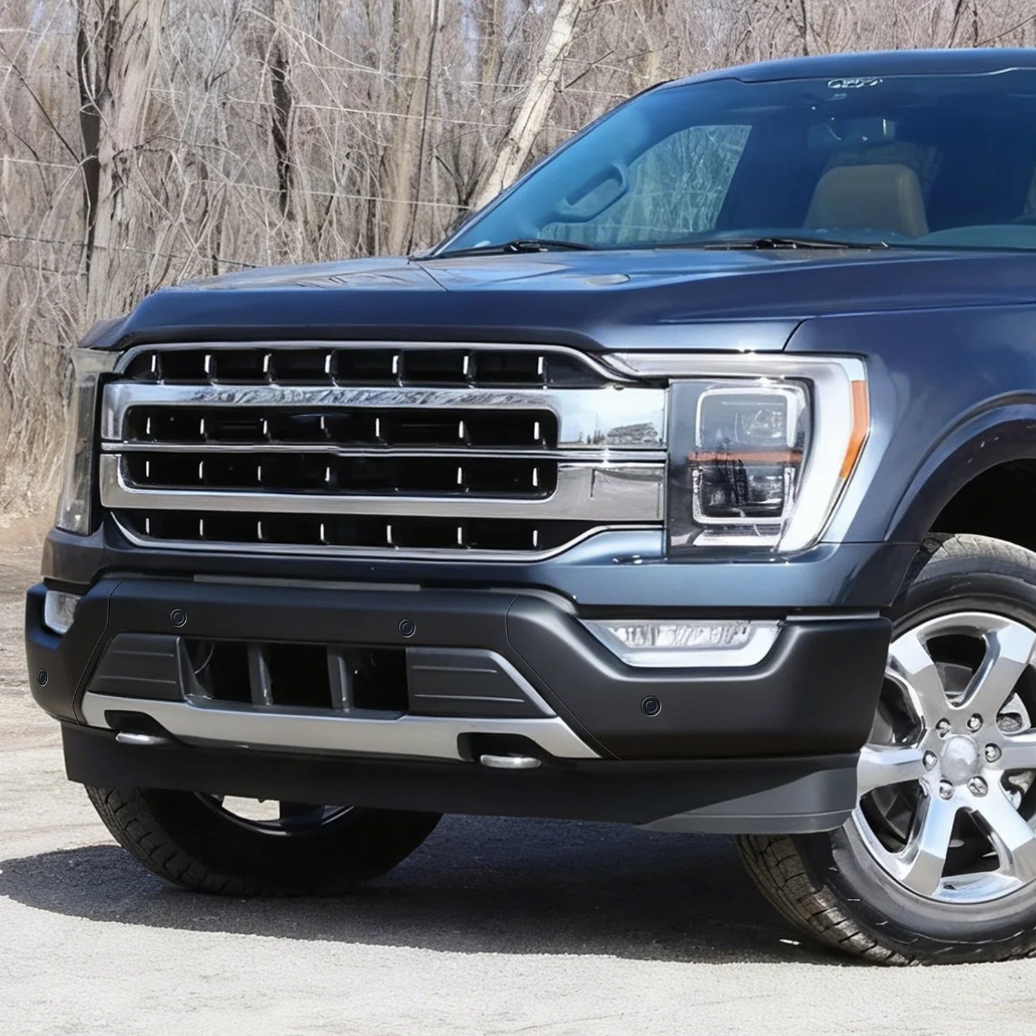 Modular Style Front Bumper w/ Parking Distance Holes21-23 Ford F-150