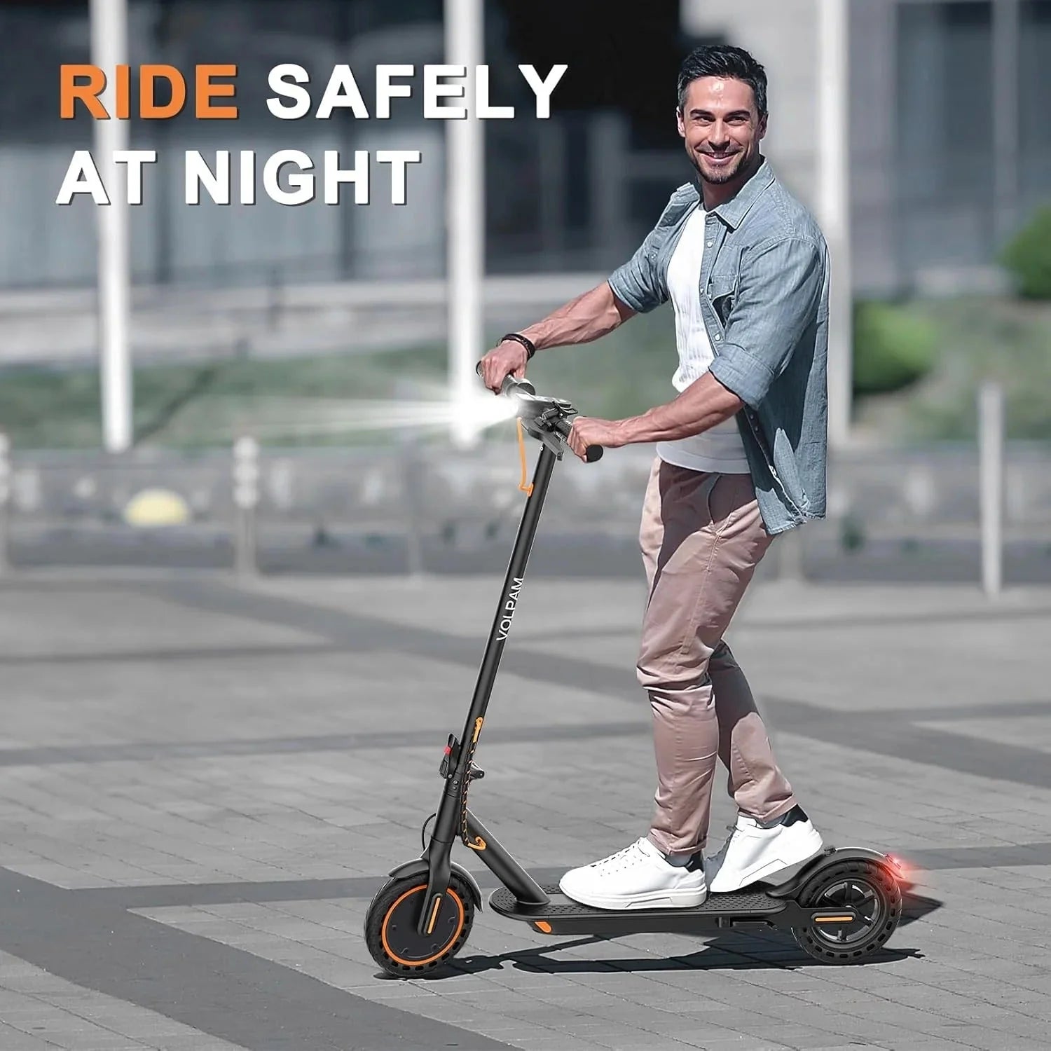 2026 Electric scooter, 350W/500W powerful motor, 8.5"/10" solid rubber tires, 19/22 mph, 28/21/12 mile range, dual brakes
