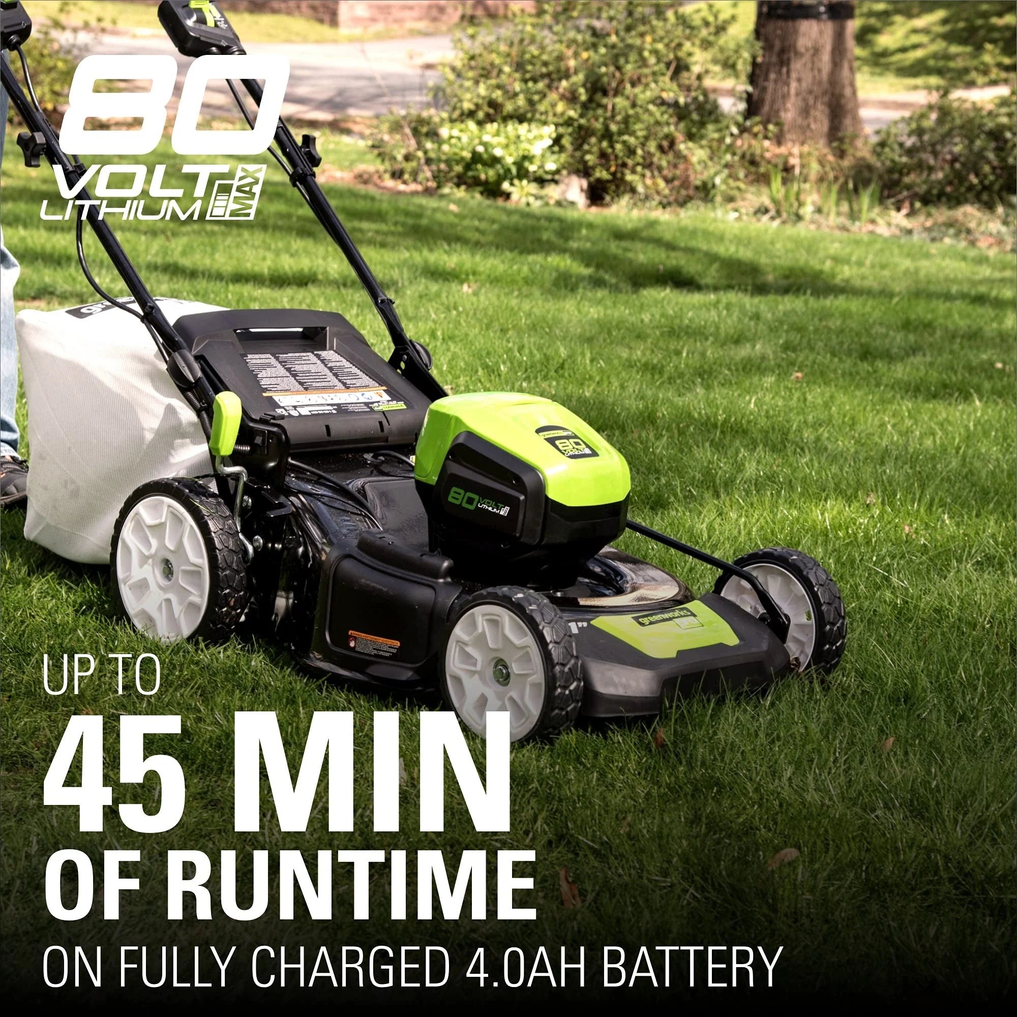 2026 80V Battery-Powered Lawn Mower, 53 cm (21 inch), Self-Propelled, Brushless | Greenworks
