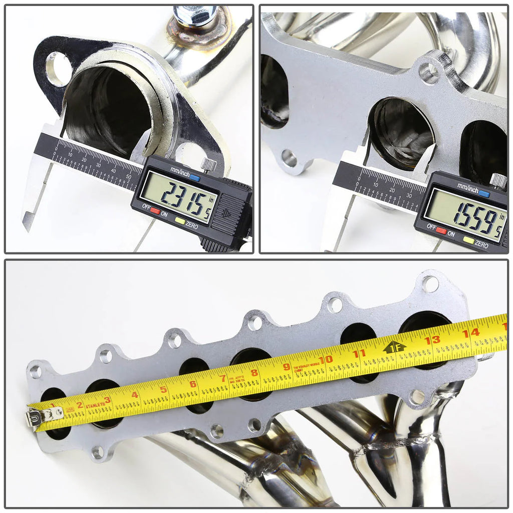 99-05 Volkswagen Jetta Golf GTI 2.8L VR6 6-3-2-1 Long Tube Exhaust Header - Stainless Steel