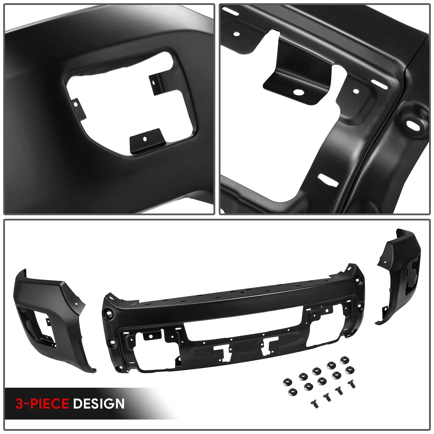 Modular Style Front Bumper w/o Parking Sensor Holes15-19 GMC Sierra 2500 3500 HD