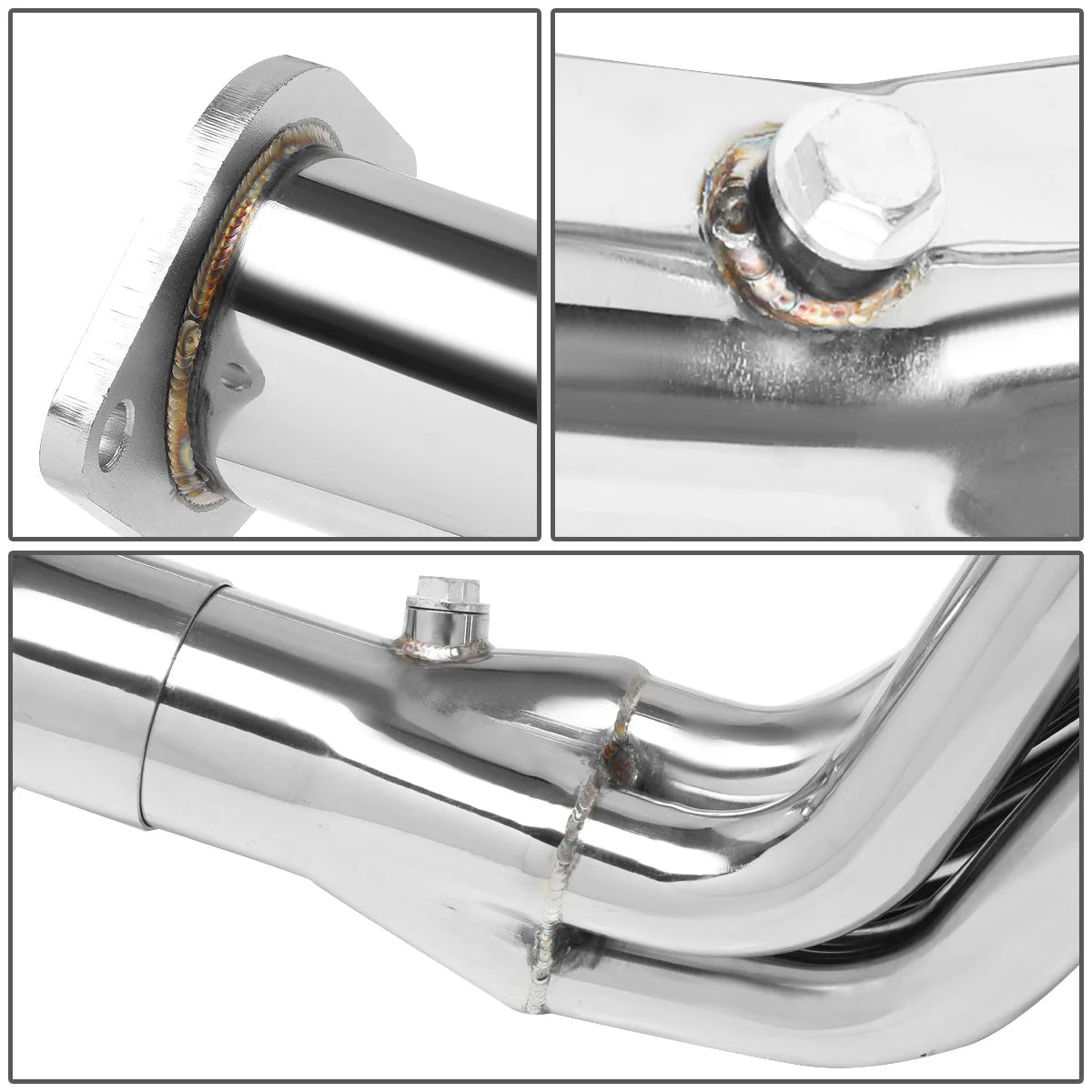 99-06 Chevy Silverado GMC Sierra 4.8L 5.3L 6.0L V8 Long Tube Exhaust Header + Y-Pipe Stainless Steel