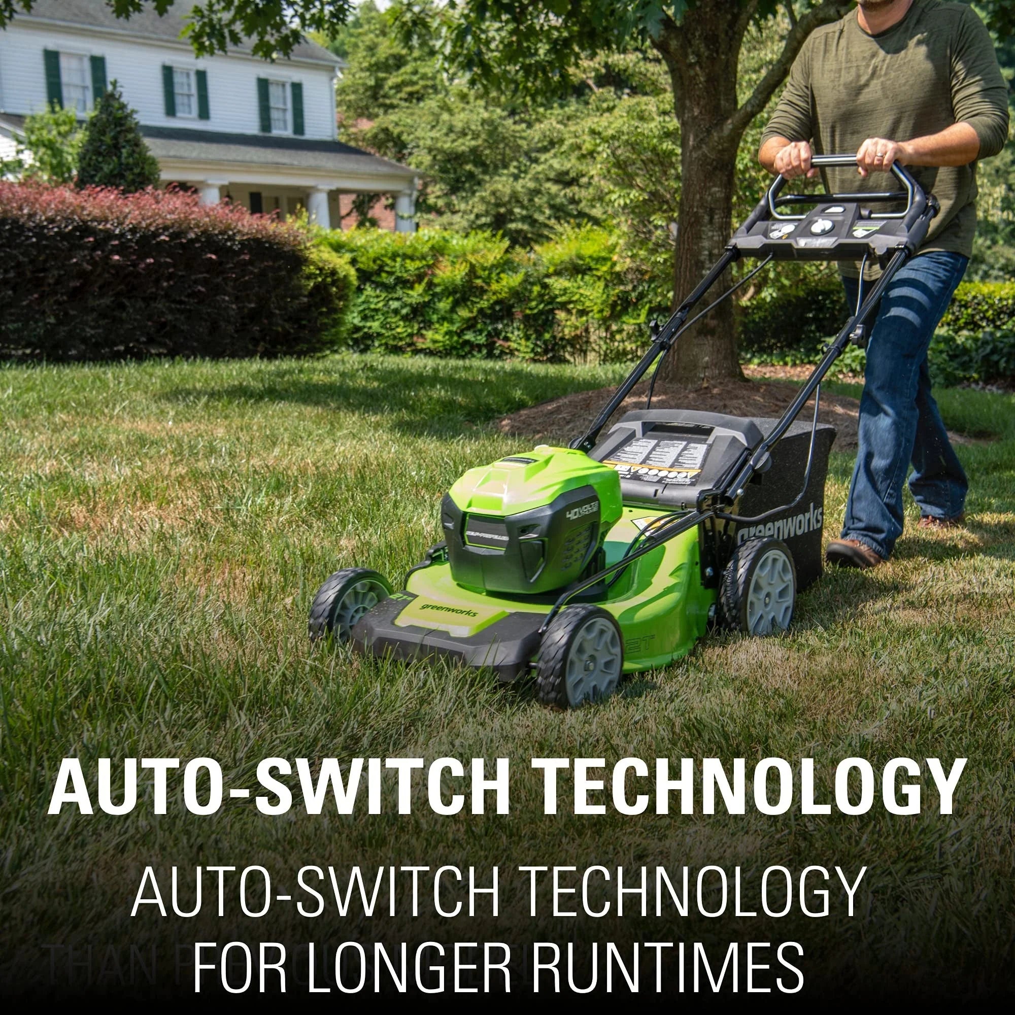 2026 80V Battery-Powered Lawn Mower, 53 cm (21 inch), Self-Propelled, Brushless | Greenworks