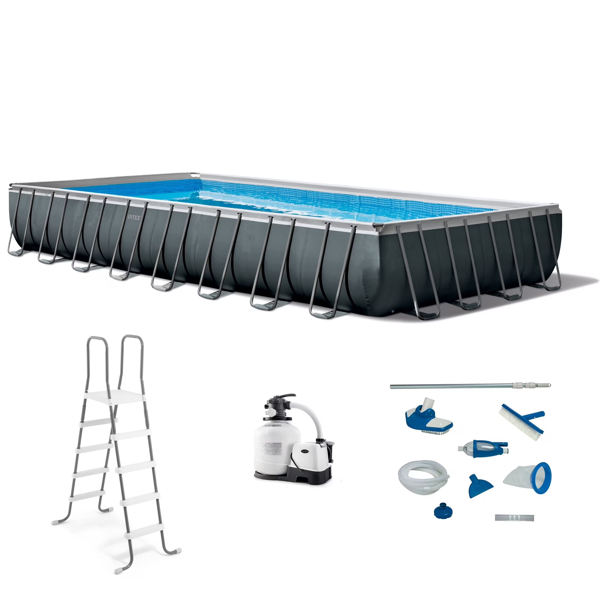 2026 INTEX 24ft x 12ft x 52in Ultra XTR Above Ground Pool, Floats (2 Pack), & Inflatable Cooler