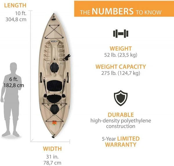 2026 Lifetime 90806 Tamarack Angler 100 Fishing Kayak C 2-Pack (Paddles included)