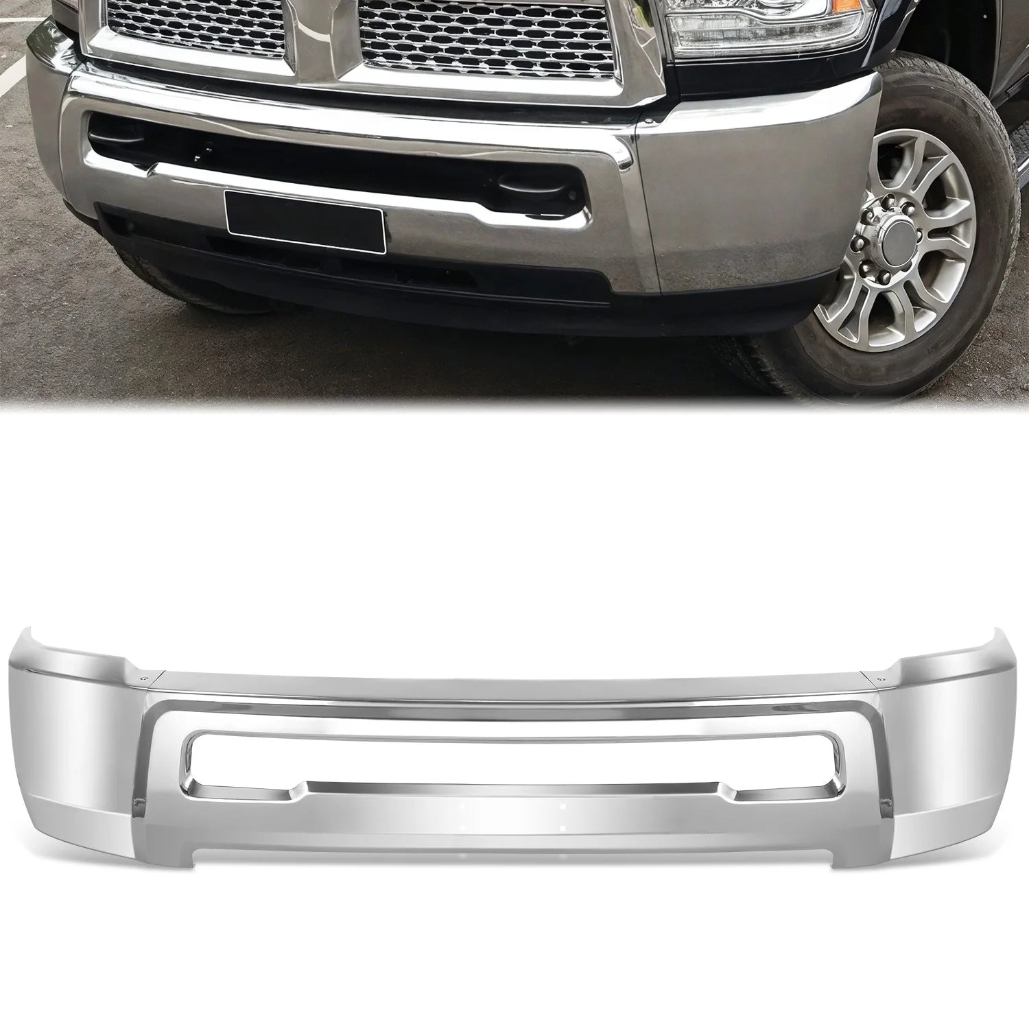Modular Style Front Bumper w/o Fog Light Cutouts10-18 Dodge Ram 2500 3500