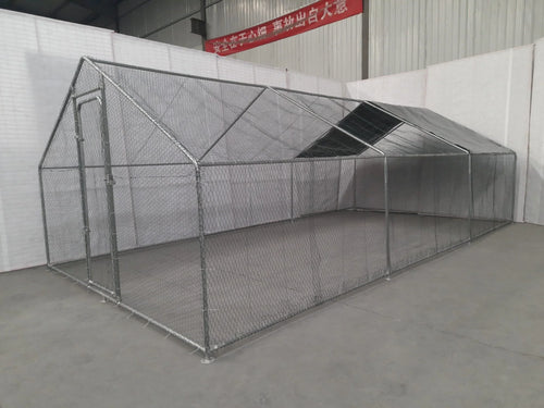 10x20 FT Dog Kennel & Chicken Run – Fenced Compound Cage with Durable Metal Frame 2010CG