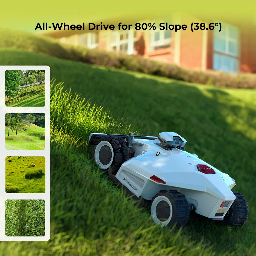 2026 LUBA 2 AWD 5000 Robot Lawn Mower (2024 Version), All-Wheel-Drive for 80% Slope, Perimeter Wire Free for 1.25 Acres, Cut Height 1.0"-2.7"
