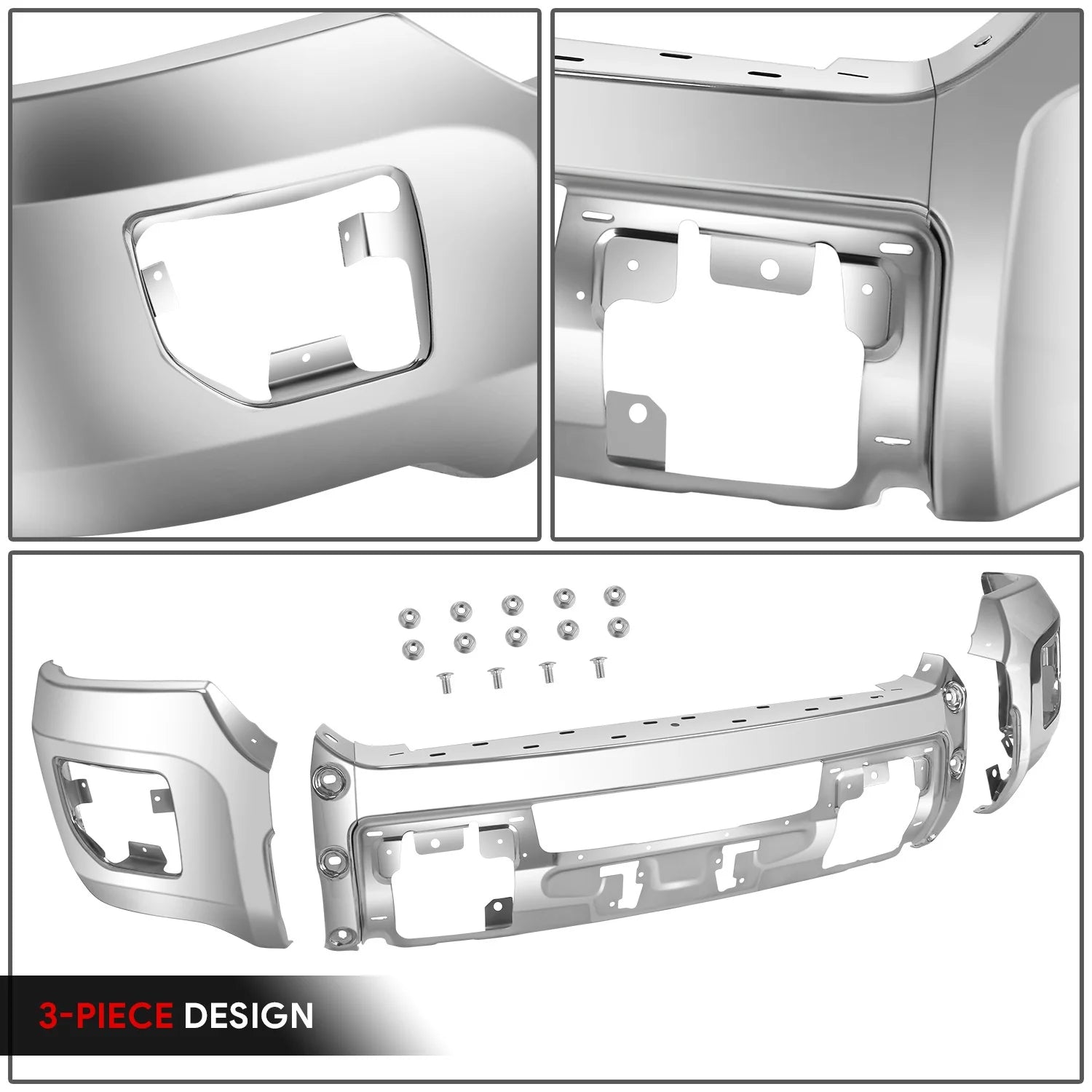 Modular Style Front Bumper w/o Parking Sensor Holes 15-19 GMC Sierra 2500 3500 HD