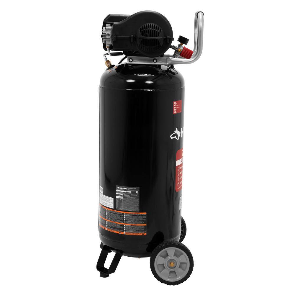 2026 Husky 20 Gal. 200 PSI Oil Free Portable Vertical Electric Air Compressor C202H