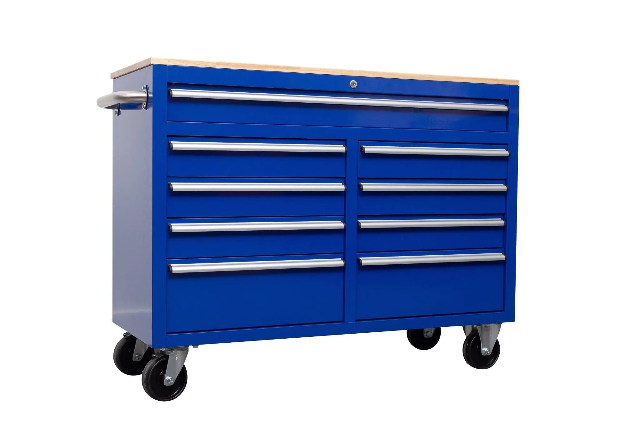 46" Rolling Tool Workbench – Heavy-Duty Mobile Storage Cabinet with 9 Drawers