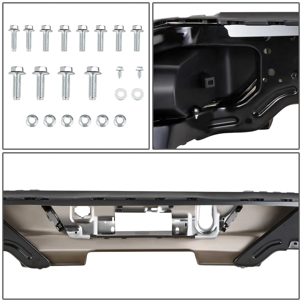 Rear Steel Bumper w/ Exhaust Cutouts  19-23 Chevy/GMC Silverado Sierra 1500