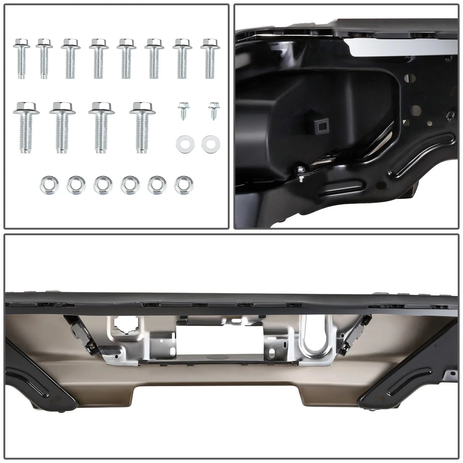 Rear Steel Bumper w/ Exhaust Cutouts  19-23 Chevy/GMC Silverado Sierra 1500