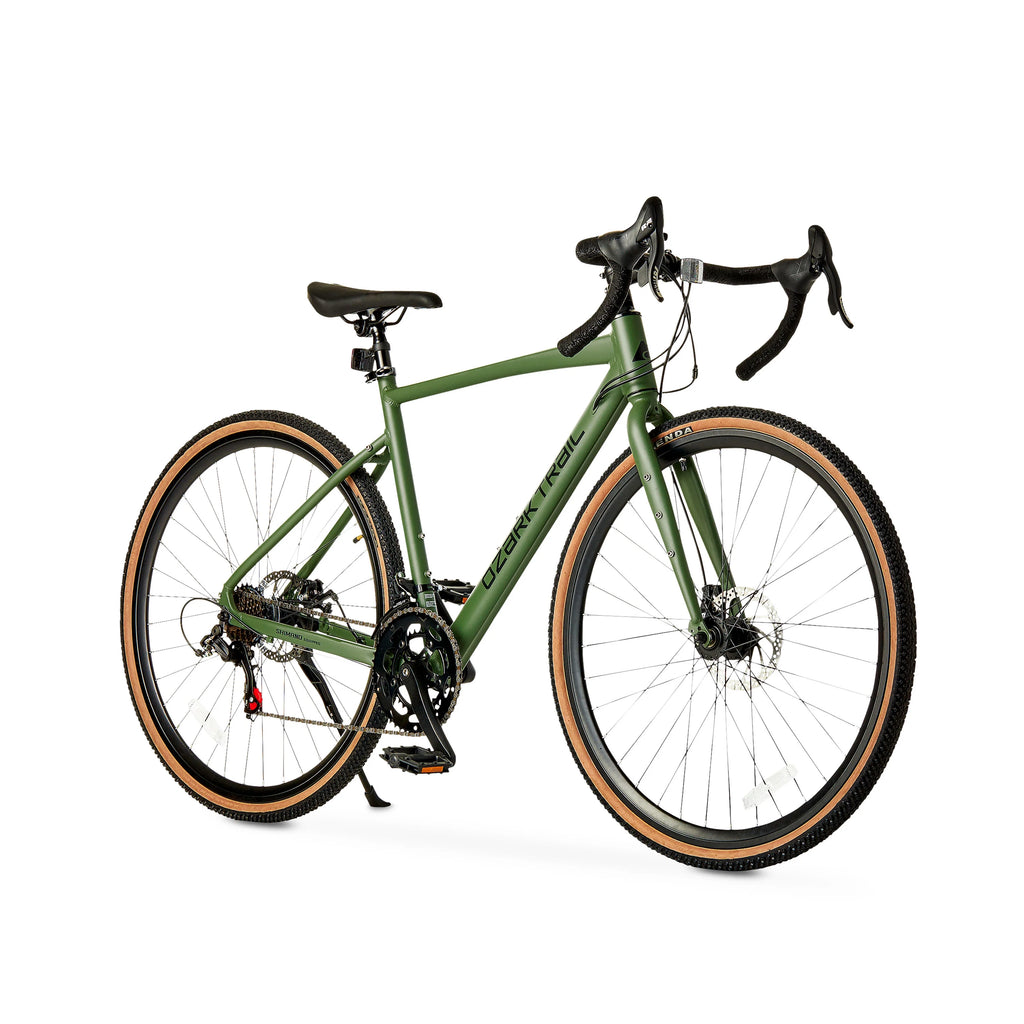 2026 700c Ozark Trail G.1 Explorer Drop Bar Gravel Bike, Medium Frame, Fits Riders 5'5" - 5'10", Green, Adult