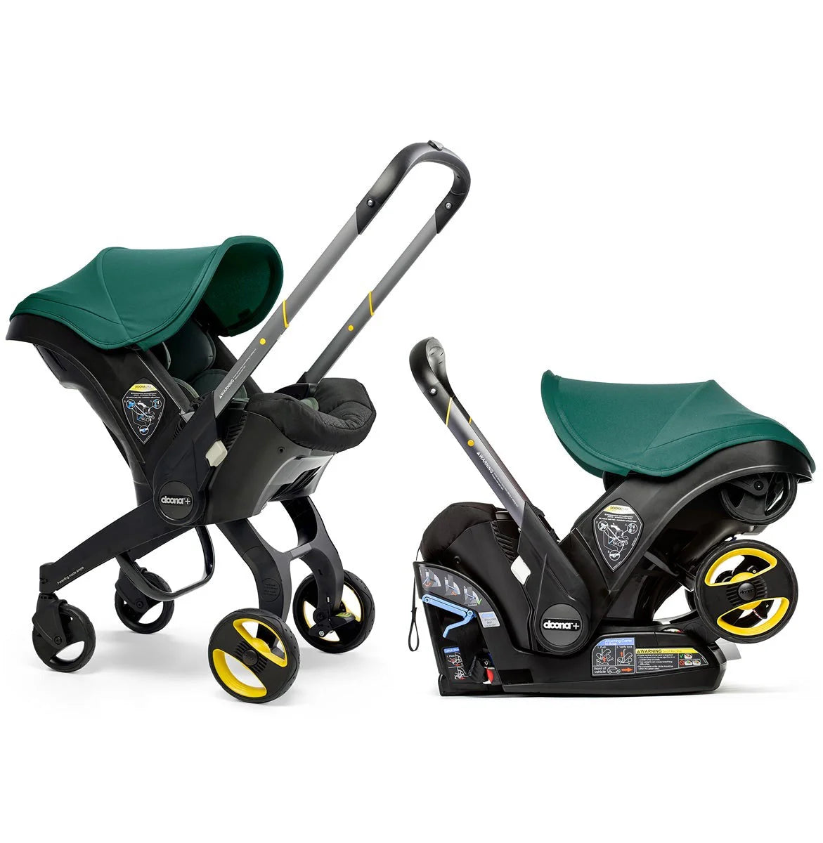 2026 Stroller combination consisting of infant car seat and LATCH base (model year 2025) – Midnight Edition | From car to stroller in seconds, airplane-compatible, including accessory bag