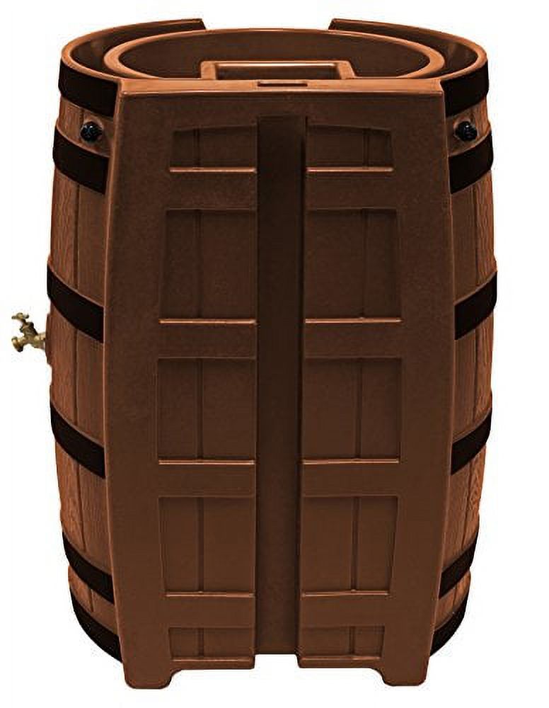 2026 Good Ideas Rain Wizard 65 Gallon Rain Barrel with Darkened Ribs - Terra Cotta