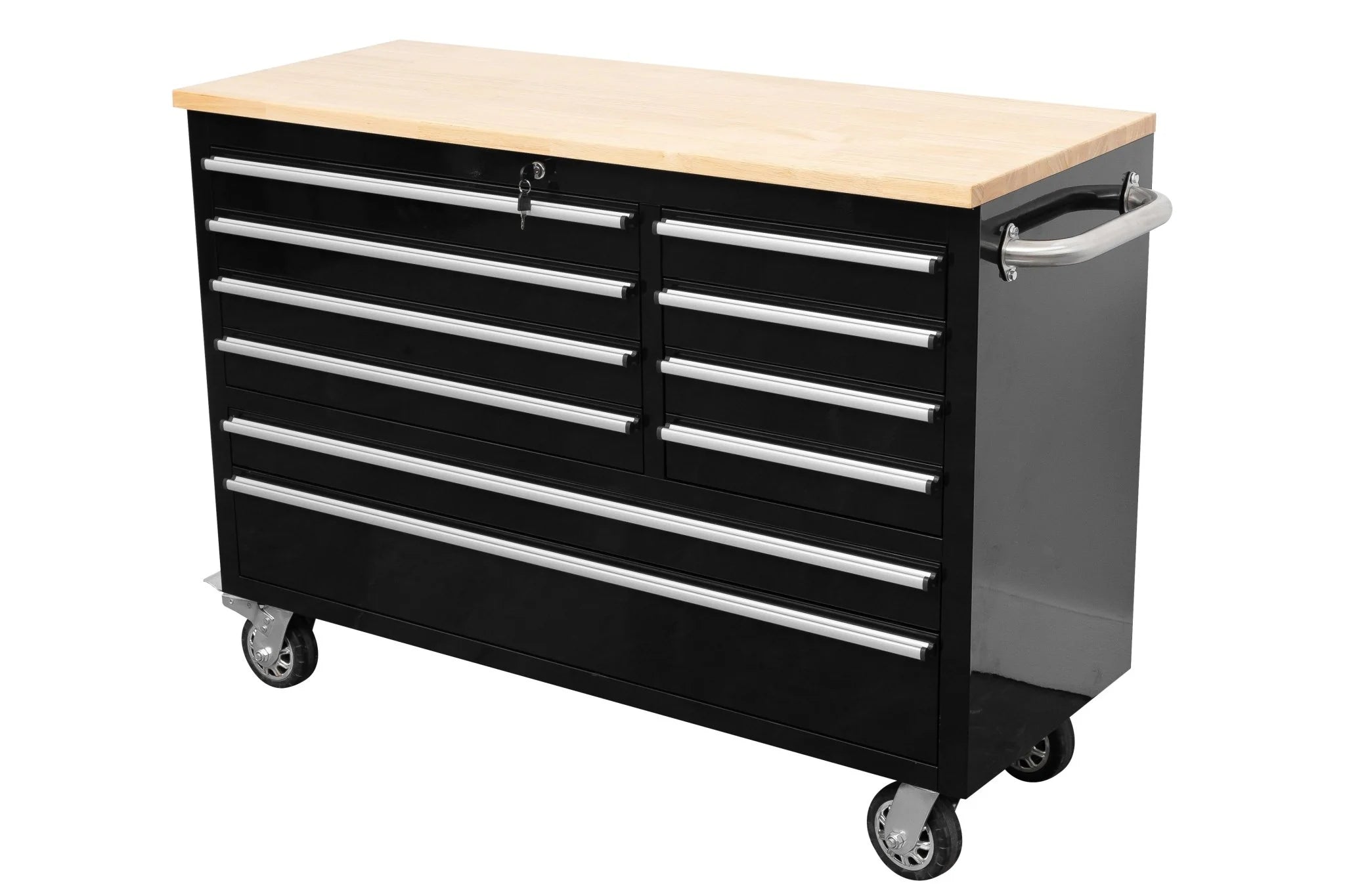 46" Rolling Tool Workbench – Heavy-Duty Mobile Storage Cabinet with 9 Drawers