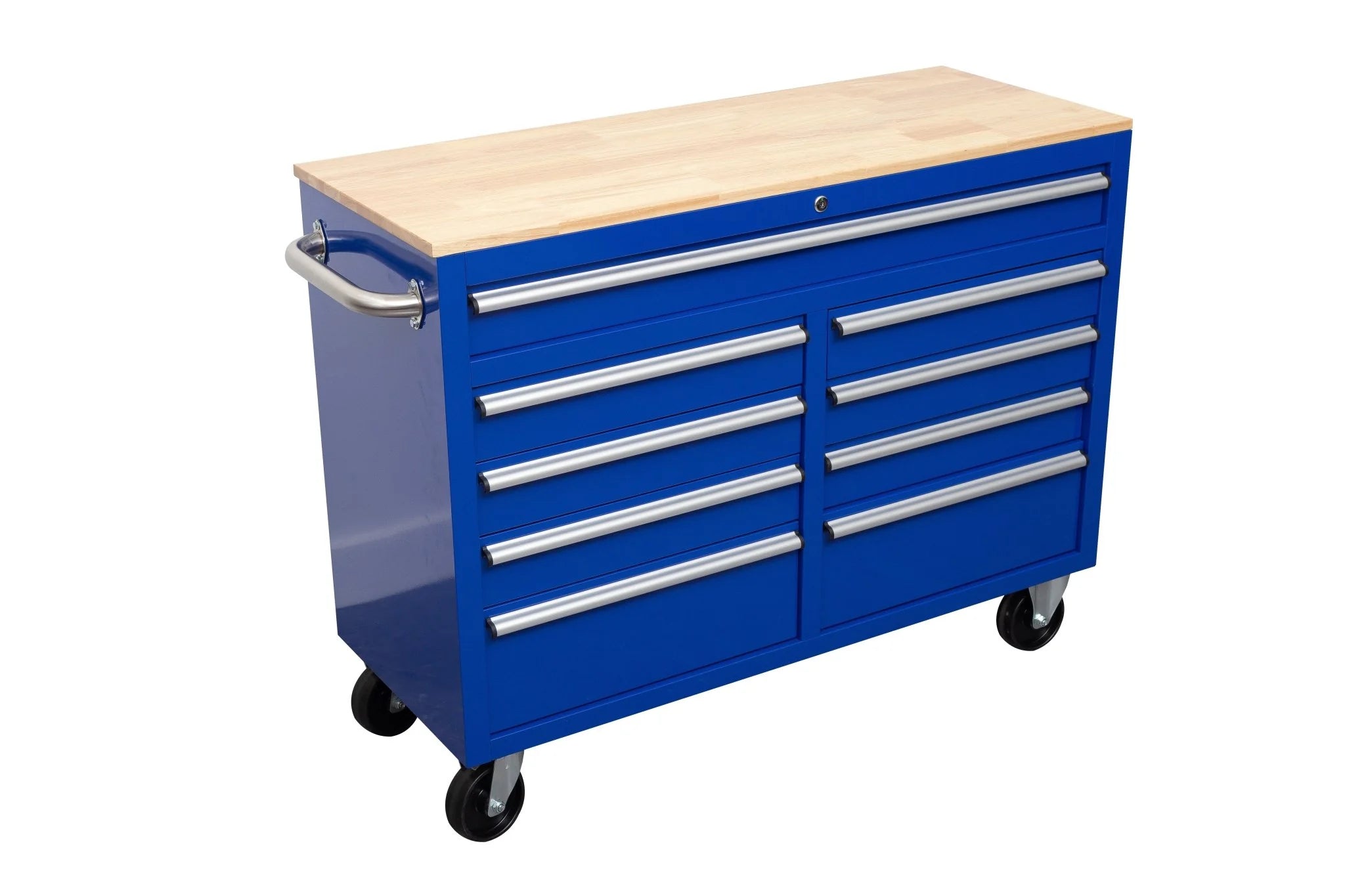 46" Rolling Tool Workbench – Heavy-Duty Mobile Storage Cabinet with 9 Drawers