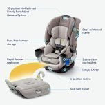 2026 4Ever DLX 4-in-1 Child Car Seat, Charlie | Car seat for babies and toddlers, 10 years of use | Rear-facing, forward-facing and booster seat | Safe, comfortable and practical