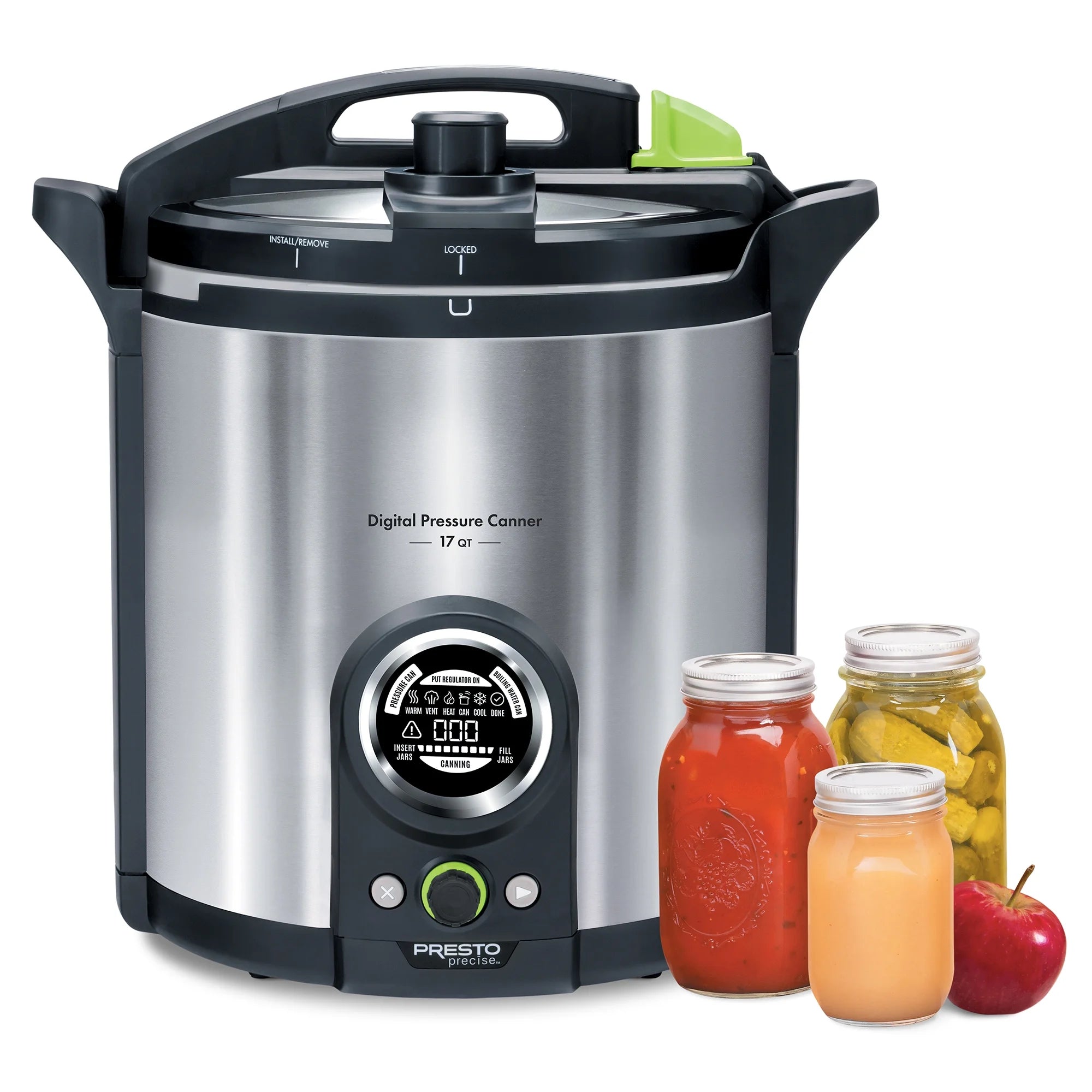 2026 Presto Precise 02152 17 Qt Stainless Steel Electric Pressure Canner, Silver