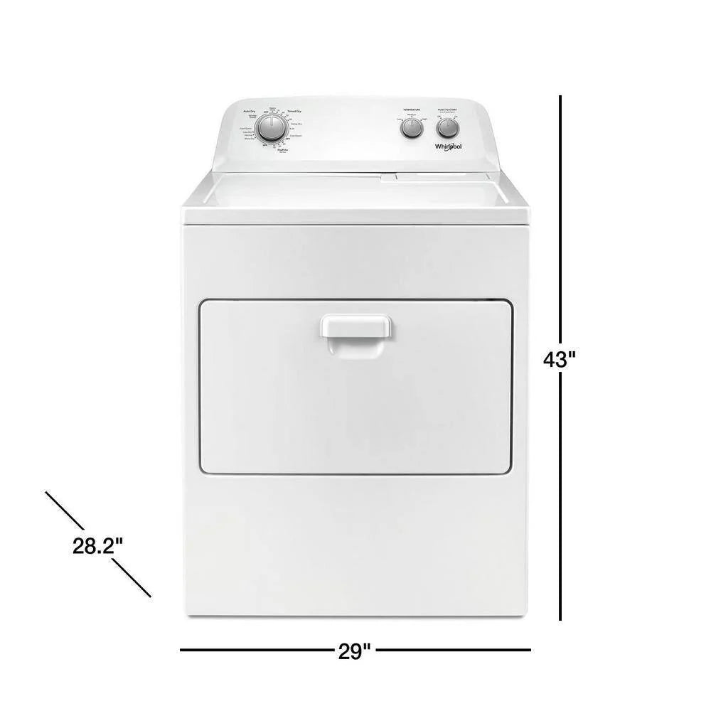 2026 Whirlpool 7.0 cu. ft. electric clothes dryer, AutoDry™ system, Wrinkle Shield™, white (2025 model year)